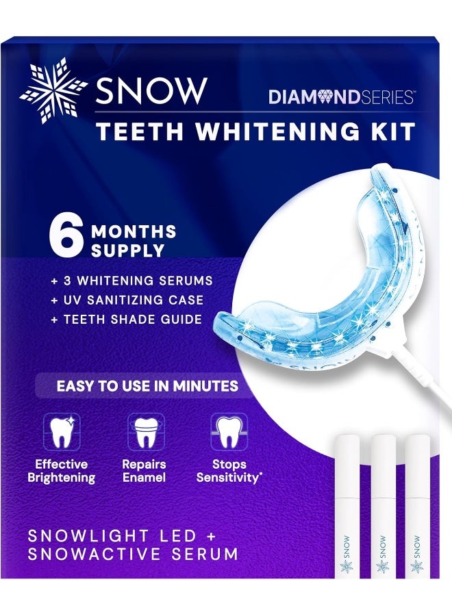SNOW Teeth Whitening Kit with LED Light, 3 Whitening Wands, LED Mouthpiece, Shade Guide, Complete at-Home Teeth Whitener System - Image 1